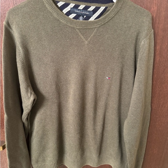 Tommy Hilfiger Men’s Crewneck Sweater - Olive Green - Size M - Picture 1 of 4